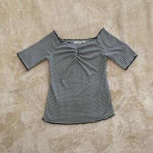 I am selling a black and white crop top!